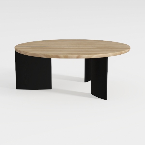 DUOMAY Modern Marble Round Coffee Table, 32&#39;&#39; Grey