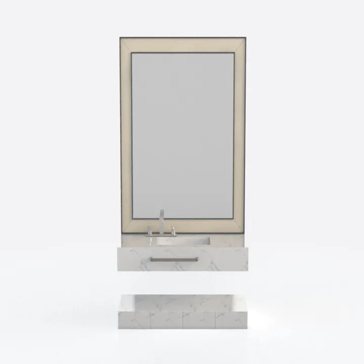 24x36 Inch Gold LED Bathroom Mirror with Front and