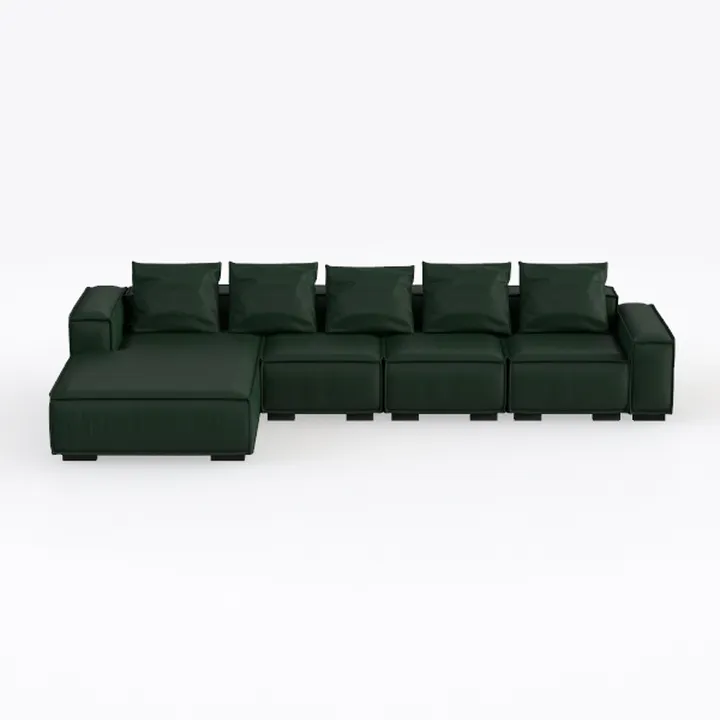 Velvet 154.7" W Modular Sectional Sofa with Storag