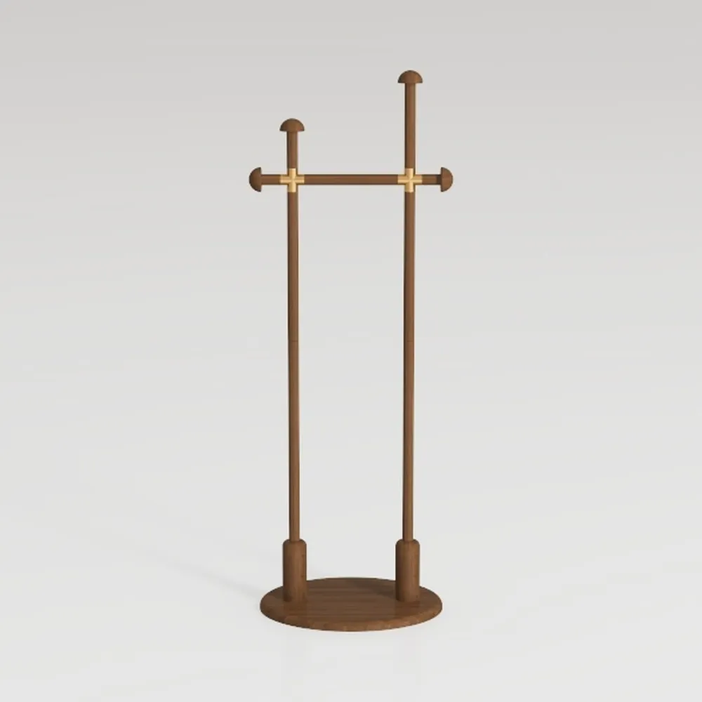 Freestanding Coat Rack, Solid Wood Coat Tree