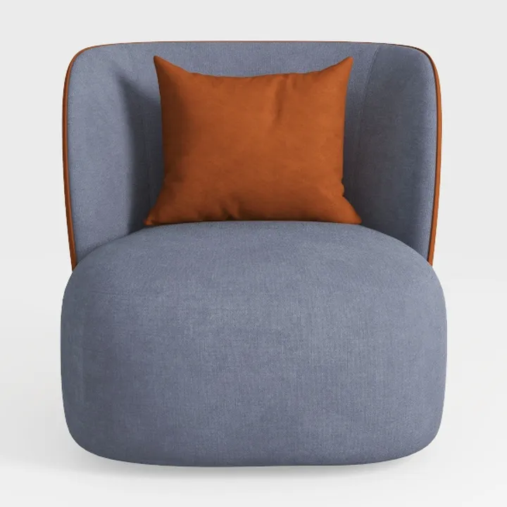 Swivel Barrel Chair, Boucle Accent Chair, Modern