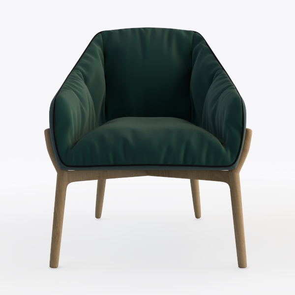 vidaXL Velvet Relaxing Chair in Dark Green, Comfor