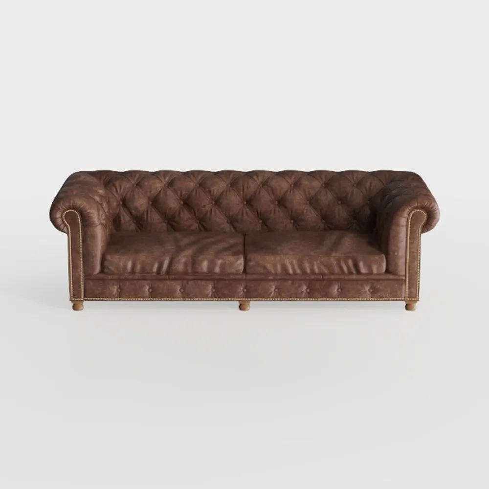 Pemberly Row Contemporary Tufted Stationary Sofa