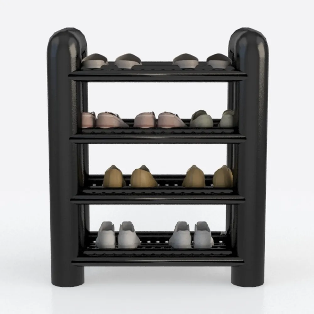 ROOMTEC Bamboo Shoe Bench, 3-Tier Shoe Rack