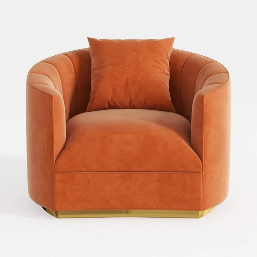 Swivel Accent Chair, Comfy Modern Swivel Barrel