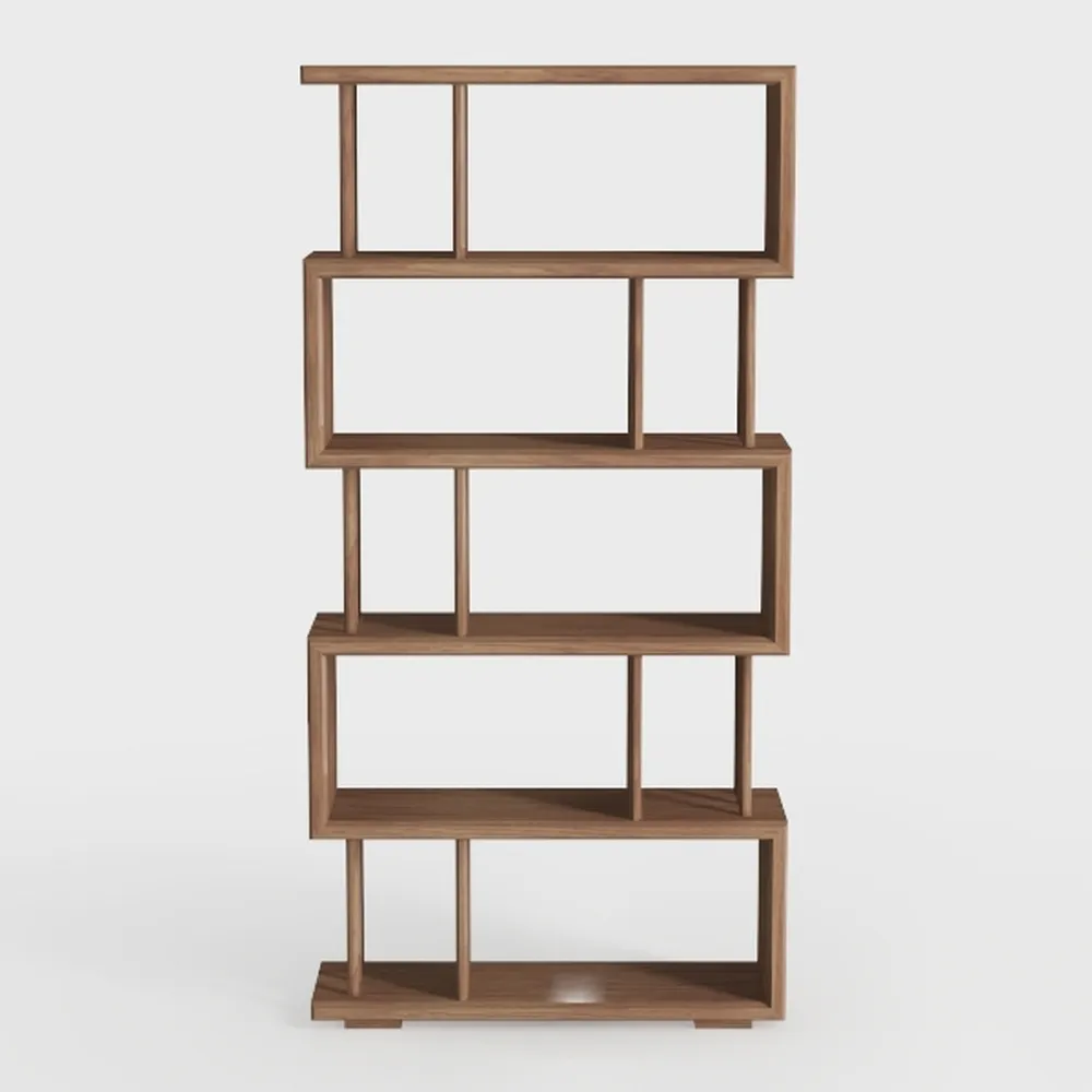 Baxton Studio Vivace Display Bookcase, Walnut