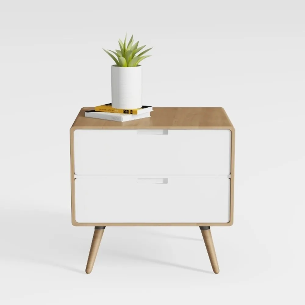 Night Stand Bedside Table Solid Wood Minimalist