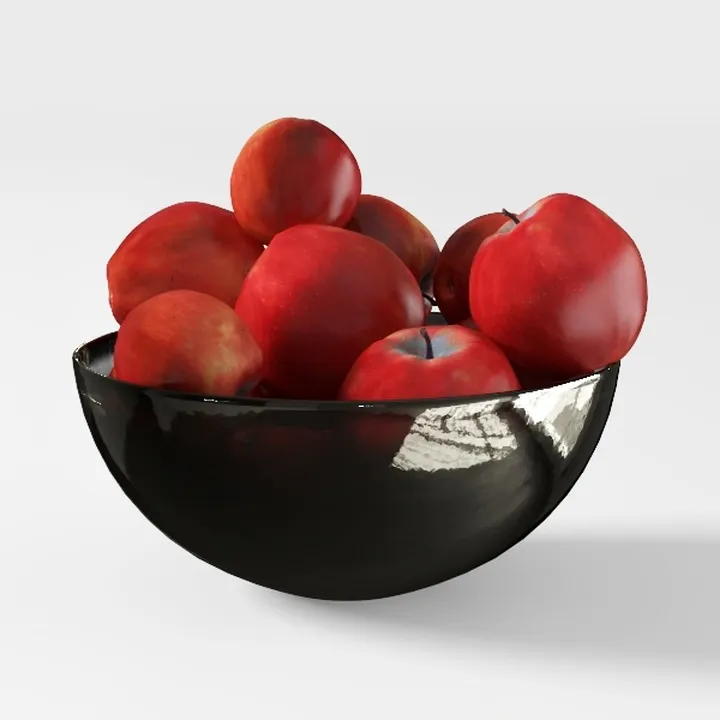 fruit bowl-Crimson Elegance
