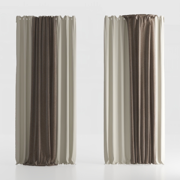 CUCRAF Khaki Blackout Curtains 63 inch Length 2 