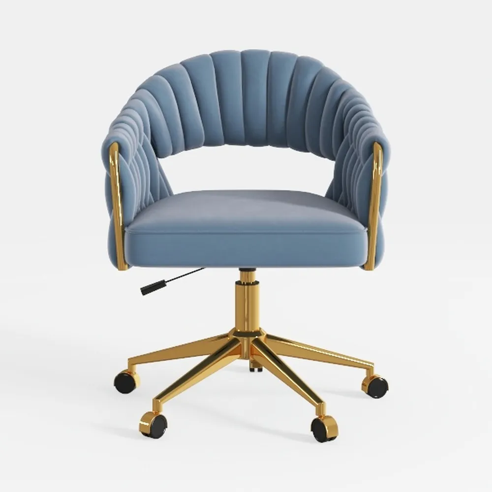 NIOIIKIT Velvet Office Desk Chair with Hand Woven
