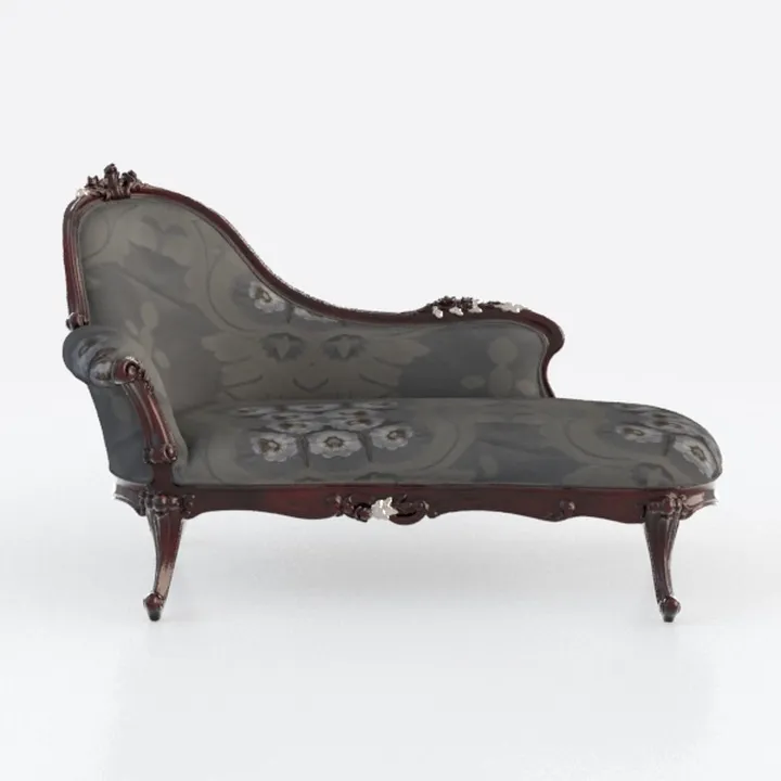 Hammett Charcoal Button Tufted Chaise Lounge