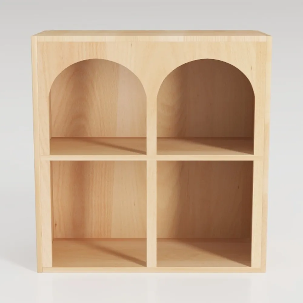 AVZEAR Modern Floor Corner Cabinet, Small Curved