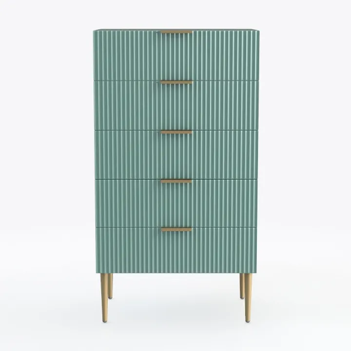 Green Dresser for Bedroom, 8 Drawer Double Dresser