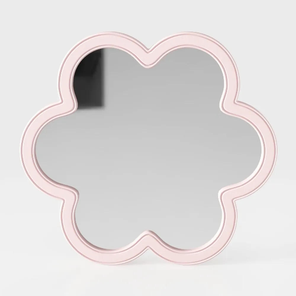 Cloud Shaped Irregular Dresser Mirror Creative Makeup Mirror Student Dormitory Desktop Table Wall Mounted Mirror Home Decoration