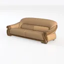 Solid Wood Sofa Wood Skeleton Shaped Sofa Living Left 45 Degree View