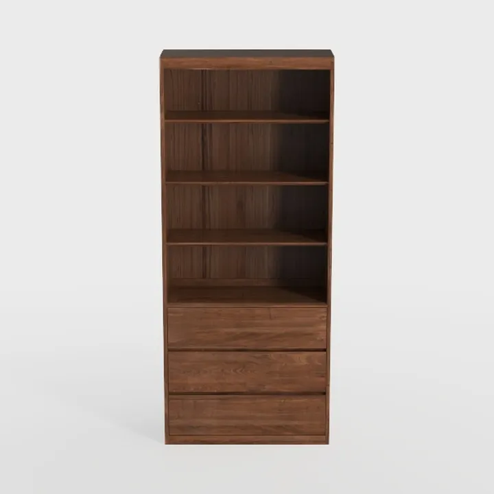 Sauder Palladia Library with Doors/Book Shelf, L: