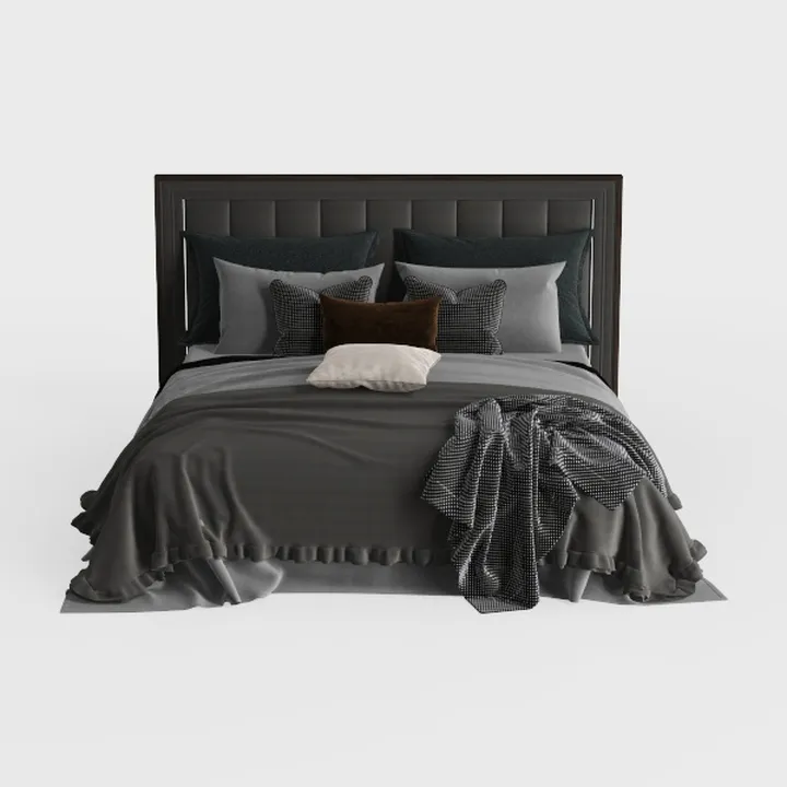 Atlin Designs Upholstered Queen Tufted Panel Bed i