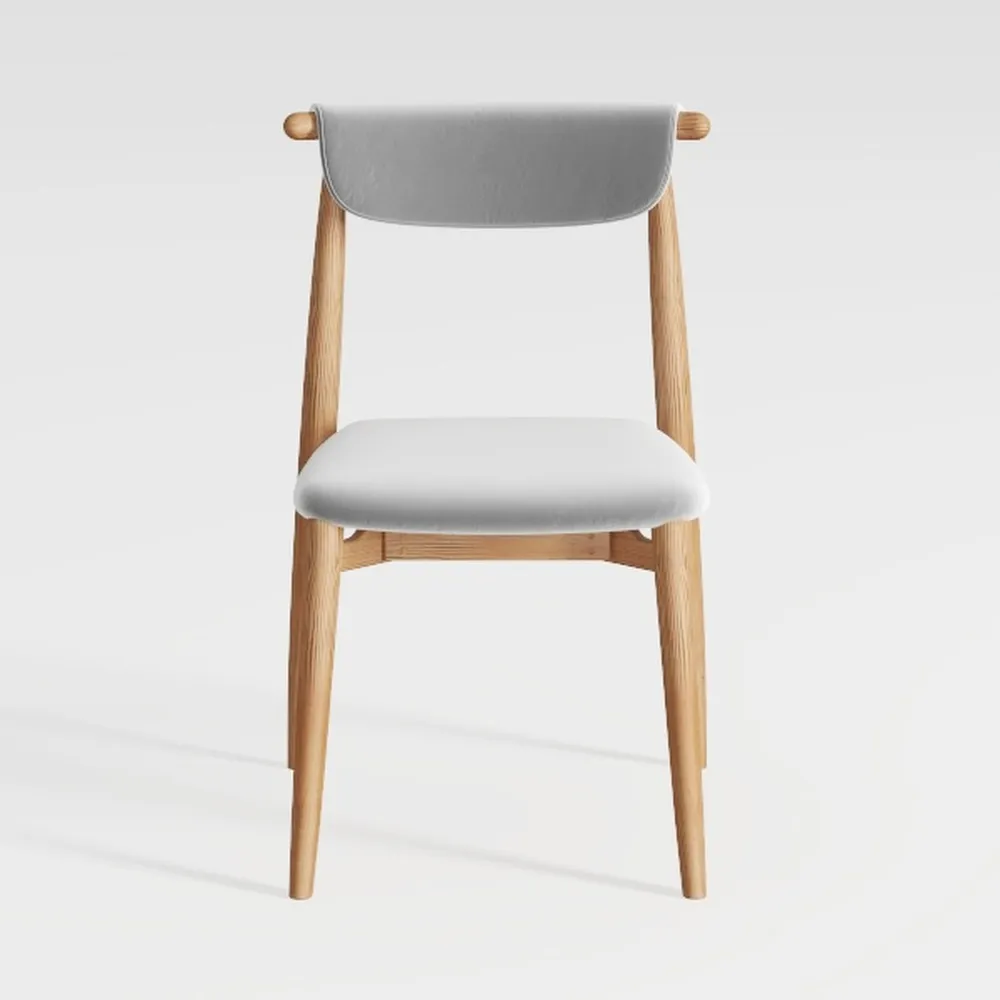 Solid Wood Dining Chairs Set of 2,Mid Century