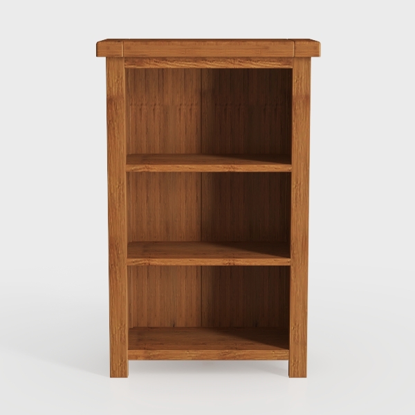 48 in. Oak Open Bookcase with Arched Base, Medium
