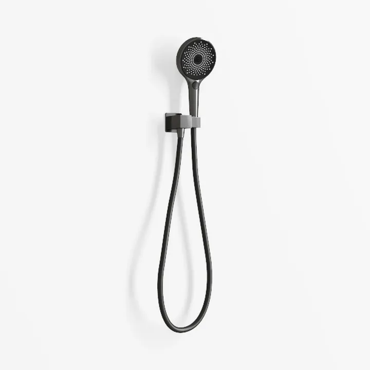 Matte Black Metal Handheld Shower Head 3D Model