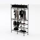 VIPEK R2 Medium Rolling Clothes Rack Heavy Duty Left 45 Degree View