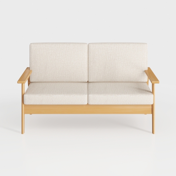 Tennozu Linen Fabric Loveseat Sofa, Convertible Fu