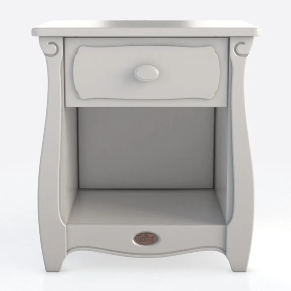 Benjara Nightstand with 1 Drawer and 1 Open Shelf