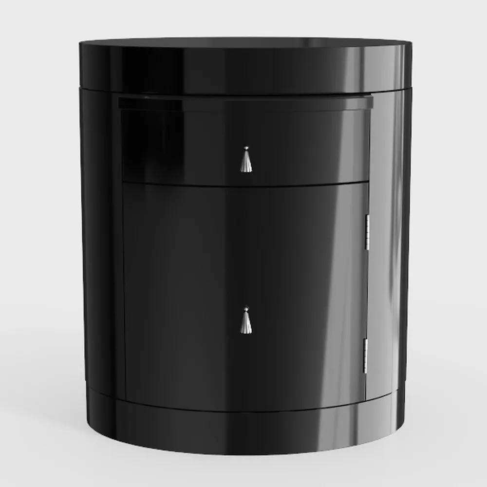 LITTLE TREE End Table, Black Wooden Side Table