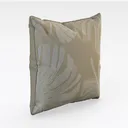 Minimalist Neutral Fabric Embroidered Throw Pillow 3D Model Right 45 Degree View
