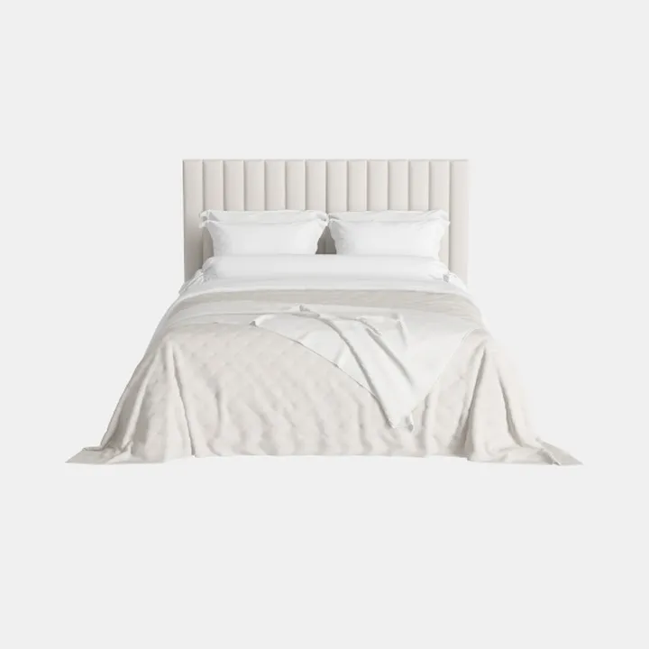 Paris Chic Cal. King Tufted Sleigh Bed - Doeskin/E