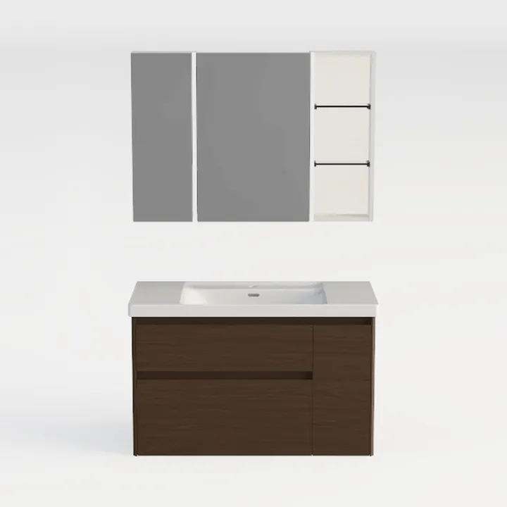Madeli Metro 60" Double Bathroom Vanity for Integrated Basin - Walnut