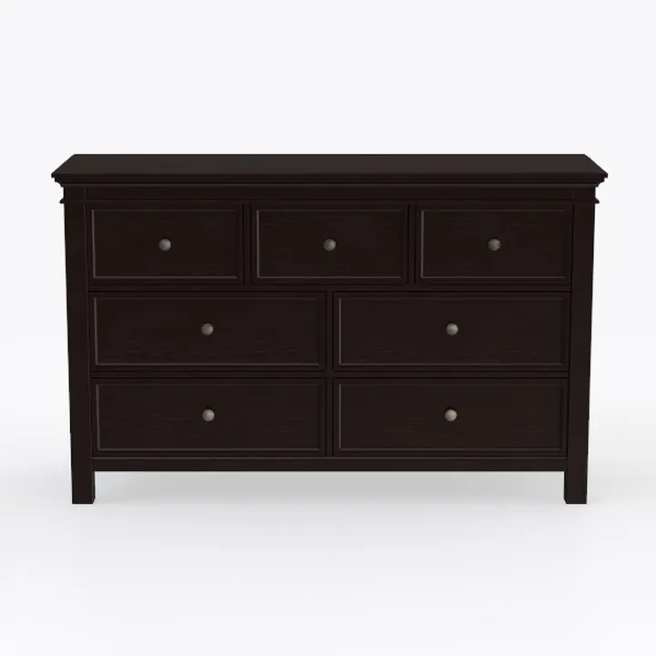 Traditional Solid Wood 7 Drawer Dresser Storage Cabinet 3D Model