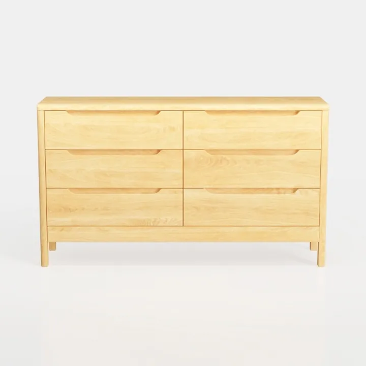 Farmhouse Dresser with Drawers, Rattan Sideboard