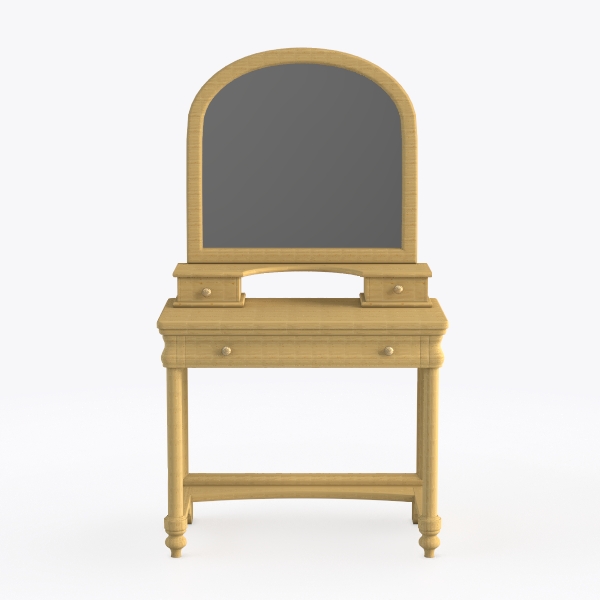 Emilie Weathered Vanity Table with Mirror