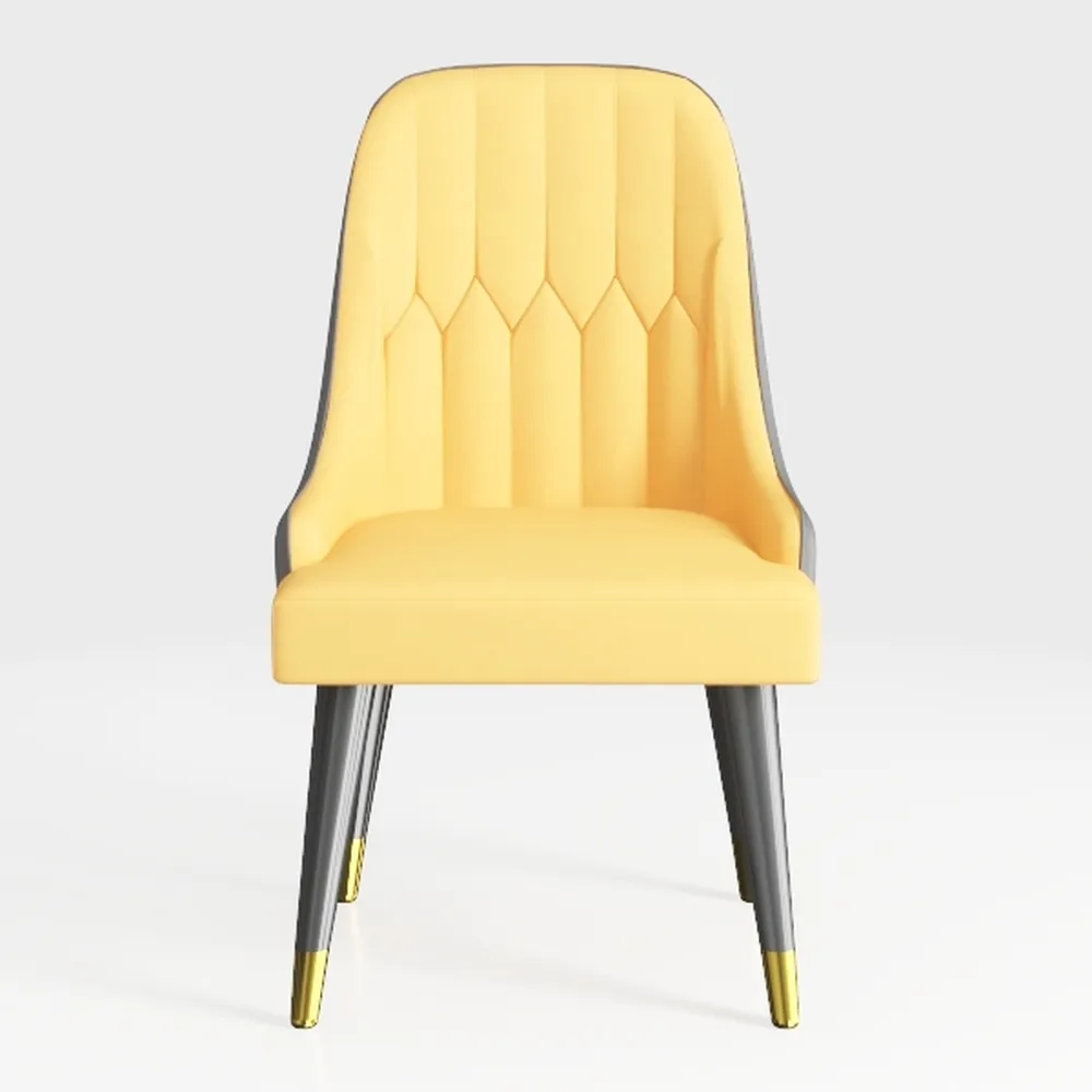 Dining Chairs with Wooden Legs, Microfiber Leather