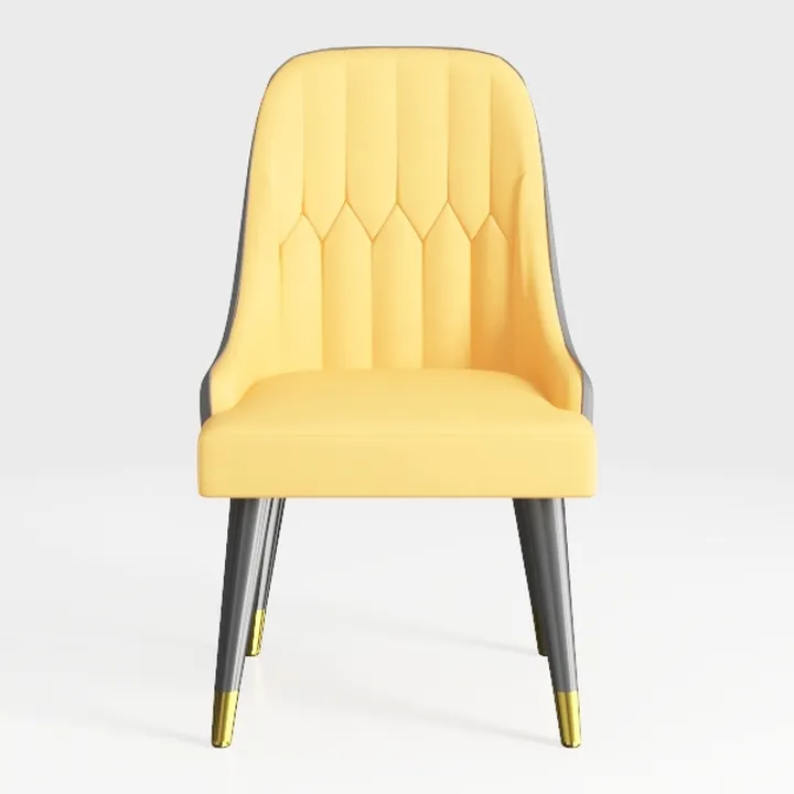Dining Chairs with Wooden Legs, Microfiber Leather