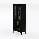 Aobabo Metal 3 Drawers Lateral File Storage Left 45 Degree View