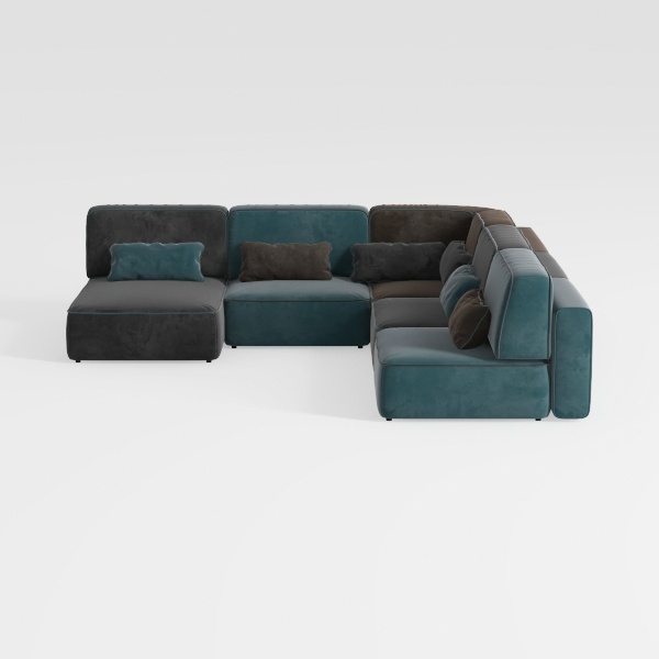YI DANICA L-Shaped Sectional Couch – Modular with 