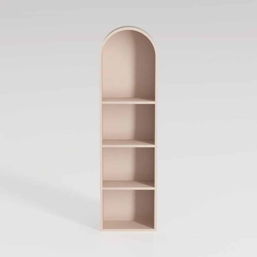 71" Tall Arched Bookshelf, 8 Tiers Arch Bookcase