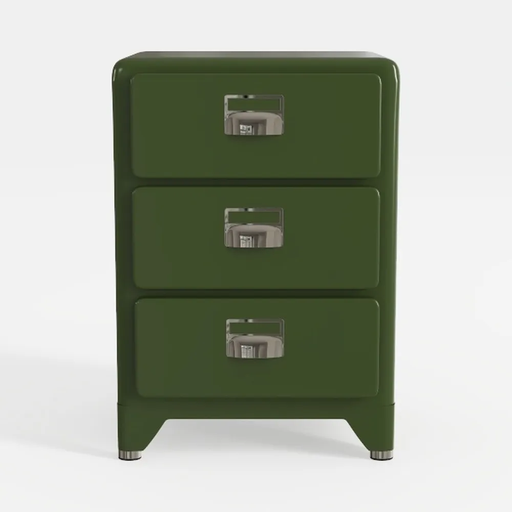 YZABEL Small Rustic Nightstand with Storage