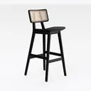 Counter Height Bar Stools, 26" PU Leather Right 45 Degree View