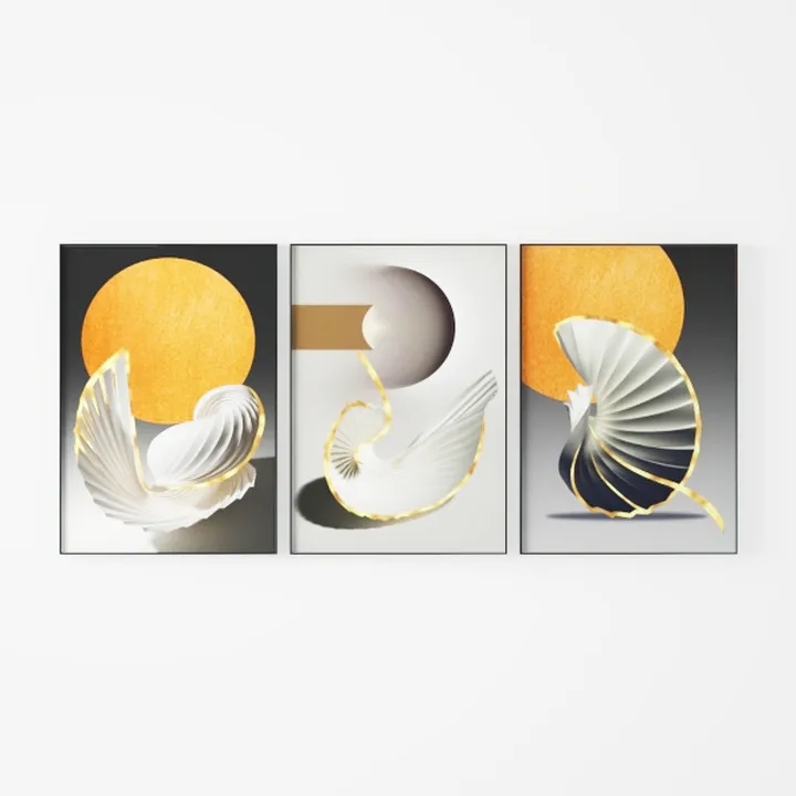 Modern Minimalist Abstract Wall Art Prints 3D Model