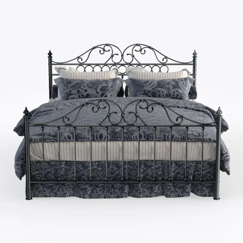 BOWERY HILL Bed - Queen - Metal Bed Rail Included