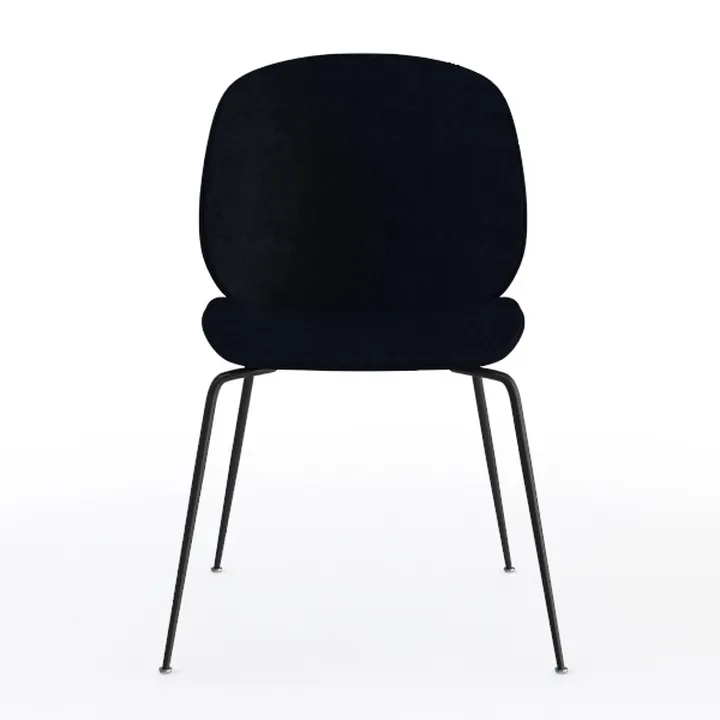 Black Dining Chairs Set of 4，Modern PU Leather