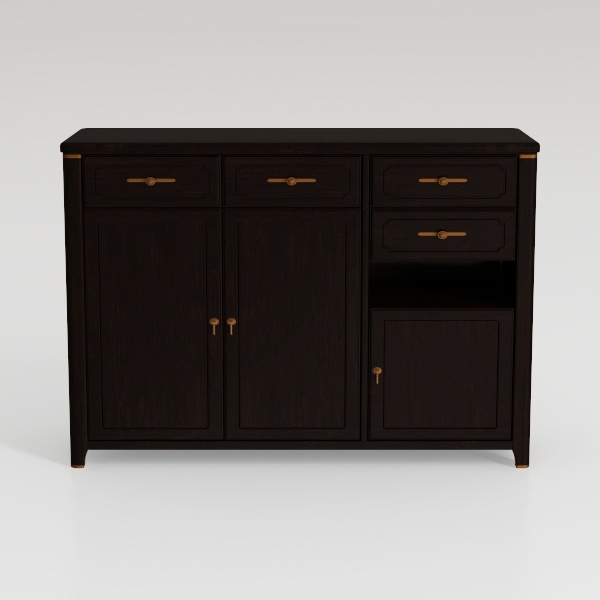 Farmhouse Buffet Cabinet with Storage, 58" Rustic