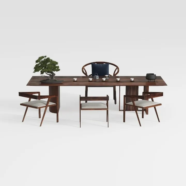 Set of 4 Swivel Dining Chairs - Mid Century Modern