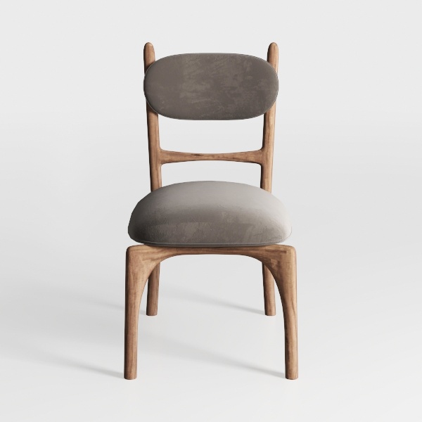 Wood Dining Chairs Set of 2, Mid Century Modern