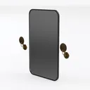 Lighted Bathroom Medicine Cabinet with Round Left 45 Degree View