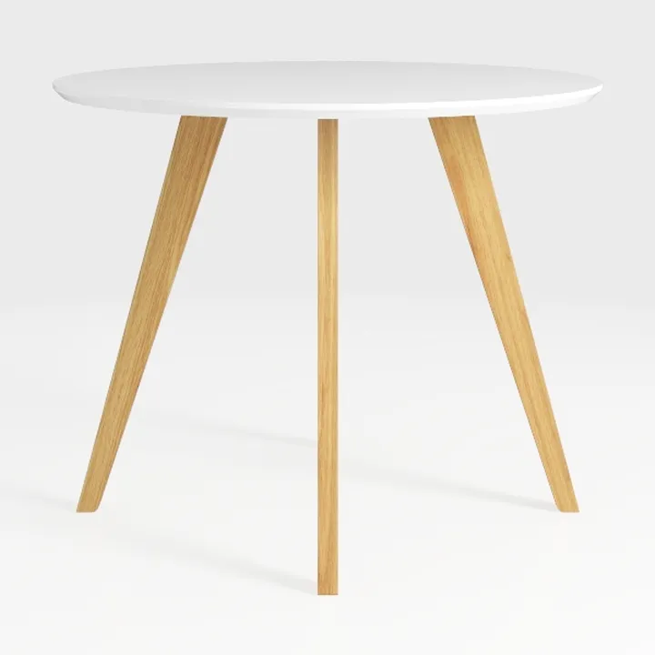 Oslo 32 in. Glossy White Round Wood Top Coffee Tab