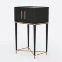 LAATOOREE Nightstands Set of 2, Small Side Table Left 45 Degree View